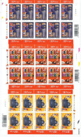 TIMBRE STAMP ZEGEL BELGIQUE  3 FEUILLETS DE 10 X 3218-3220 LE LIVRE  XX - 2011-2020