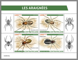 CENTRAL AFRICAN REP. 2023 MNH Spiders Spinnen Araignees M/S - OFFICIAL ISSUE - DHQ2337 - Araignées