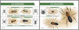 CENTRAL AFRICAN REP. 2023 MNH Spiders Spinnen Araignees M/S+S/S - OFFICIAL ISSUE - DHQ2337 - Arañas