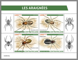 CENTRAL AFRICAN REP. 2023 MNH Spiders Spinnen Araignees M/S - IMPERFORATED - DHQ2337 - Ragni