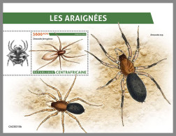 CENTRAL AFRICAN REP. 2023 MNH Spiders Spinnen Araignees S/S - IMPERFORATED - DHQ2337 - Spinnen