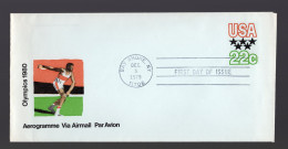 USA  -   Aerogramme - FDC 1979 - 22c. - 1961-80