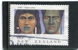 NEW ZEALAND - 1990  80c  MAORI TATTOOS  FINE  USED - Usados