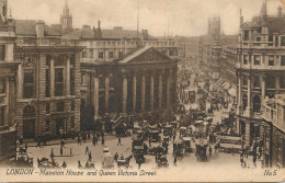 Old London Surface Transport Carriage Cart Coach Mansion House Queen Victoria Street - Bus & Autocars