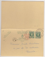 Entier Postal Type Houyoux N° 78 I - FN - 20 Et 10 + 20 Et 10c Vert  - Avec Réponse Payée - B003  10c  (RARE)  - 1931 - Cartoline Postale Con Risposta Pagata