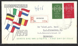 PAYS-BAS. N°708-9 Sur Enveloppe 1er Jour (FDC) De 1959. Europa'59. - 1959