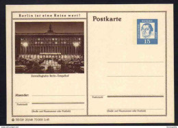 BERLIN - TEMPELHOF - AEROPORT - ALLEMAGNE - RFA - BRD / 1963 ENTIER POSTAL ILLUSTRE # 20/148 (ref E85) - Postkarten - Ungebraucht