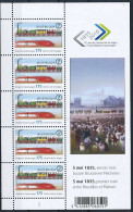 TIMBRE STAMP ZEGEL BELGIQUE  FEUILLET DE 5 X 4036 PREMIER TRAIN ENTRE BRUXELLES ET MALINES  XX - 2011-2020