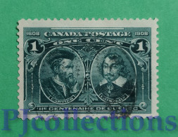 S37- CANADA 1908 ANNIVERSARIO DEL QUEBEC 1c.USATO - USED - Usati