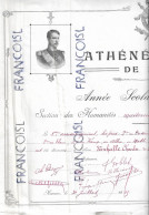 Certificat De Fin De 3ème Année Scientifique. Belgique 1915. - Diplômes & Bulletins Scolaires