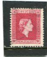 NEW ZEALAND - 1954  9d  SERVICE  ELISABETH  FINE  USED - Dienstzegels