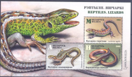 2018. Belarus, Lizards, S/s, Mint/** - Wit-Rusland