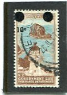 NEW ZEALAND - 1967  INSURANCE  10c On 1s  FINE  USED - Dienstmarken