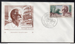 ALBERT SCHWEITZER - PRIX NOBEL / 1960 GABON ENVELOPPE PREMIER JOUR - FDC (ref 3203) - Albert Schweitzer