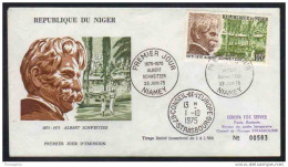 ALBERT SCHWEITZER / NOBEL - 1975 NIGER ENVELOPPE FDC TIRAGE LIMITE (ref 7079) - Albert Schweitzer