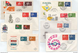 EUROPA - CEPT / 1961 8 ENVELOPPES FDC - VOIR DETAIL / FORTE COTE - PETIT PRIX (ref 5904) - 1961