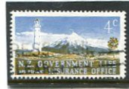 NEW ZEALAND - 1969  INSURANCE  4c  LIGHTHOUSES  FINE  USED - Dienstmarken