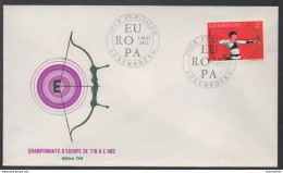 TIR A L ARC - ARCHERY - BOGENSCHIESSEN / 1972 LUXEMBOURG ENVELOPPE FDC ILLUSTREE (ref LE919) - Tir à L'Arc