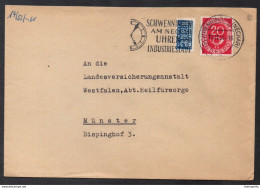 HORLOGERIE / 1953 ALLEMAGNE - OBLITERATION ILLUSTREE SUR LETTRE  (ref 2645) - Clocks