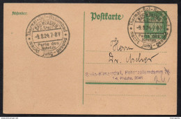 NUCLEAIRE - ATOME / 1924 OBLITERATION ALLEMANDE  DE MUNSTER - BAINS AU RADIUM SUR ENTIER POSTAL (ref LE2179) - Atomo