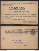 TEXTILE - CONFECTION - CRAVATES - CHEMISES / 1894 USA ENTIER POSTAL PUBLICITAIRE (ref LE2730) - Textile