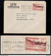 CHOCOLAT - CACAO - COCOA / 1957 FRANCE OBLITERATION SECAP SUR LETTRE (ref LE3220) - Alimentation