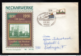 ENERGIE - ELECTRICITE / 1991 ALLEMAGNE ENVELOPPE ET OBLITERATION  ILLUSTREES  (ref 6143c) - Elektriciteit