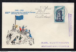 CONSEIL DE L'EUROPE / 1959 LUXEMBOURG - 10° ANNIVERSAIRE ENVELOPPE ILLUSTREE  (ref 7441) - European Community