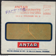 ANTAR - PETROLE - HUILES  / 1954 STRASBOURG EMA PUBLICITAIRE SUR LETTRE (ref 5651c) - Oil
