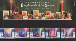 GB GREAT BRITAIN 1988 CHRISTMAS XMAS COMPLIMENTS OF THE SEASON PRESENTATION PACK No 194 +ALL INSERTS - Presentation Packs