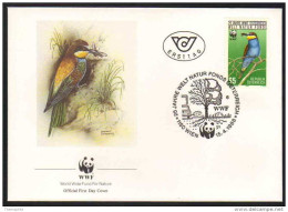 25e ANNIVERSAIRE - WWF - OISEAU - VOGEL - BIRD / 1988 AUTRICHE ENVELOPPE FDC ILLUSTREE (ref CM165A) - Andere & Zonder Classificatie