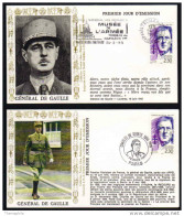 GENERAL DE GAULLE  / 1990 - 2  ENVELOPPES FDC (ref 3861) - De Gaulle (Général)