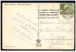 ATOME - NUCLEAIRE - ENERGIE / 1955 SUISSE OBLITERATION SUR CARTE (ref 950) - Atom