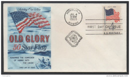 HAWAII / 1960 USA ENVELOPPE FDC ILLUSTREE (ref LE410) - Hawaï