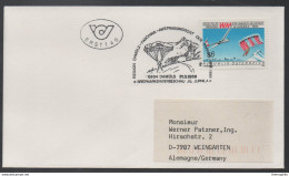 PARACHUTISME - PARACHUTE - PARASKI / 1989 AUTRICHE ENVELOPPE FDC & OB. ILLUSTREE (ref LE758) - Parachutespringen