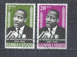 SAMOA AND SISIFO 1968 - CHRISTMAS - CPL. SET - USED OBLITERE GESTEMPELT USADO - Martin Luther King