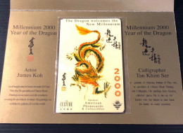 Mint USA UNITED STATES America Collection Prepaid Telecard Phonecard, Dragon - New Millennium, Set Of 1 Mint Card - Collections