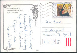 C4644 Hungary Holiday Christmas Art Painting Madonna-and-Child - Cartas & Documentos