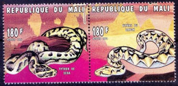 Gaboon Viper, African Rock Python, Snakes, Reptiles, Mali 1996 MNH - Serpents