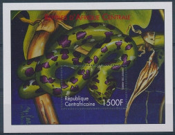 Central Africa 2001 MNH MS, Imantodes Cenchoa, Tree Snakes, Reptiles - Serpents