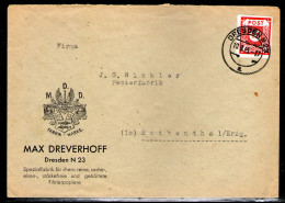 Germany,1945,Dresden,10.09.1945,to Rotenthal/Erzg.as Scan - Covers & Documents