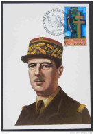 GENERAL DE GAULLE / 1988 CARTE MAXIMUM FDC   (ref 1289) - De Gaulle (Général)