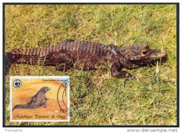 CROCODILE - CONGO - WWF / 1987 CARTE MAXIMUM FDC (ref 2363) - Other & Unclassified