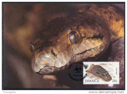 SERPENT - JAMAIQUE - WWF / 1984 CARTE MAXIMUM FDC (ref 2362) - Serpents