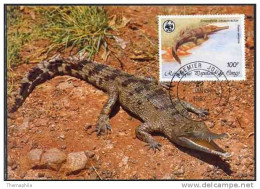 CROCODILE - CONGO - WWF / 1987 CARTE MAXIMUM FDC (ref 2338) - Altri & Non Classificati