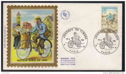 VELO - BICYCLE - FAHRRAD - FRANCE / 1972 OB ILLUSTREE SUR FDC (ref 3999s) - Wielrennen