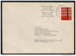 VELO - BICYCLE - FAHRRAD - ALLEMAGNE / 1962 OBLITERATION ILLUSTREE SUR LETTRE (ref 4000b) - Wielrennen