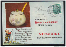 ABEILLE - BIENE - HONEYBEE - MIEL / 1959 ALLEMAGNE CARTE ILLUSTREE / 2  IMAGES (ref 1662) - Abeilles