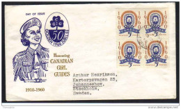 SCOUTISME - SCOUTING - PFADFINDER - GIRL GUIDES / 1960  CANADA -  ENVELOPPE FDC POUR LA SUEDE / 2 IMAGES (ref 4514) - NATO