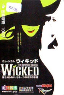 Carte Prépayée Japon  * CINEMA * FILM * MUSICAL WICKED * 5038 * PREPAID CARD Cinema * Japan Card Movie * KINO - Cine